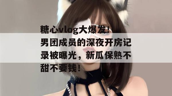 糖心vlog大爆发！男团成员的深夜开房记录被曝光，新瓜保熟不甜不要钱！